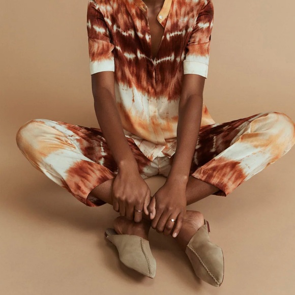 SOLD Mango women suede leather mules beige Sz 39 EU - Picture 2 of 16